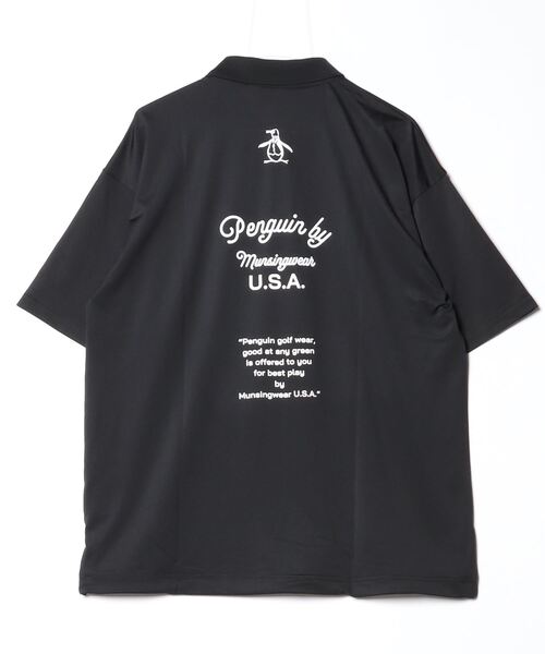 penguin BY MUNSINGWEAR(ペンギン バイ マンシングウェア)の「HIGH GAUGE POLO SHIRT 軽量吸水速乾半袖ポロシャツ ゴルフウェア(ポロシャツ・メンズ・ブラック/カーキ・M/XL/L)」の10枚目の写真