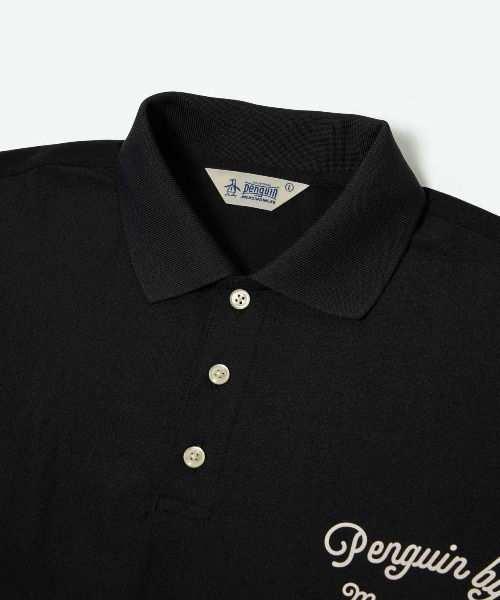 penguin BY MUNSINGWEAR(ペンギン バイ マンシングウェア)の「HIGH GAUGE POLO SHIRT 軽量吸水速乾半袖ポロシャツ ゴルフウェア(ポロシャツ・メンズ・ブラック/カーキ・M/XL/L)」の4枚目の写真