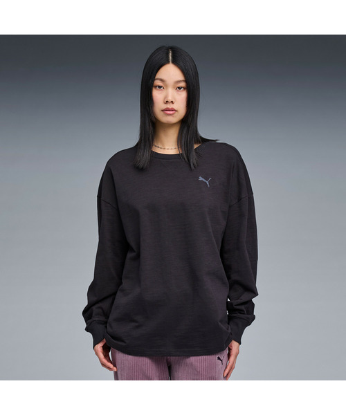 PUMA（プーマ）の「PUMA プーマ ユニセックス ベーシック 長袖 Tシャツ（Tシャツ/カットソー・メンズ・ホワイト/ライトグレー/ブラック・XX-LARGE/X-SMALL/SMALL/MEDIUM/LARGE/X-LARGE）」の3枚目の写真