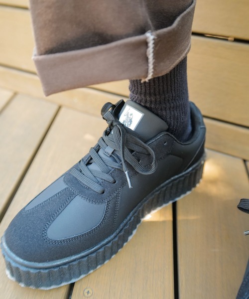 U.S. POLO ASSN.(ユーエスポロアッスン)の「【U.S. POLO ASSN./ユーエスポロアッスン】【上質なPUレザーの高級感】厚底ボリュームソール ワンポイント ローカット コンビネーションスニーカー(スニーカー・メンズ・ブラック/ベージュ/ホワイト・25cm/25.5cm/26cm/26.5cm/27cm)」の15枚目の写真