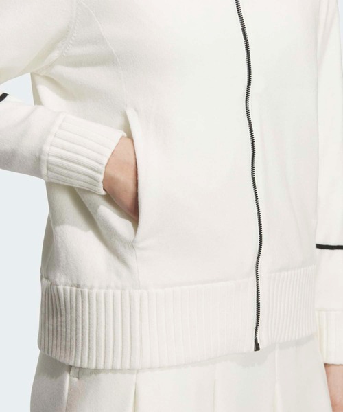 セール】防風性 裏地 フルジップ ニット セーター【adidas Golf