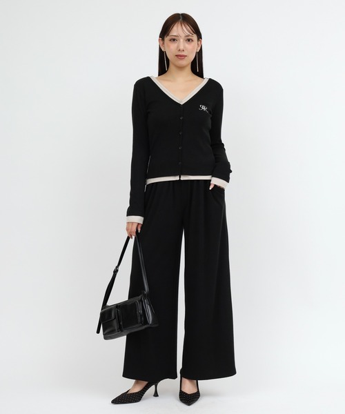 ROYAL PARTY(ロイヤルパーティー)の「レイヤード風配色カーデカットトップス(Tシャツ/カットソー・レディース・グレー/ブラック/ブラウン・FREE)」の11枚目の写真