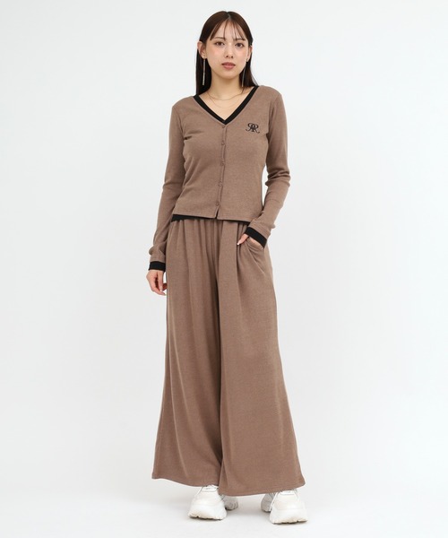 ROYAL PARTY(ロイヤルパーティー)の「レイヤード風配色カーデカットトップス(Tシャツ/カットソー・レディース・グレー/ブラック/ブラウン・FREE)」の15枚目の写真