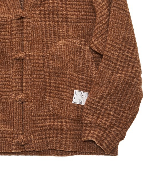 EFFECTEN（エフェクテン）の「mcg3717- Glen check china cardigan チャイナカーディガン(ef404-22)（カーディガン/ボレロ・メンズ・ブラック/ブラウン・FREE）」の14枚目の写真