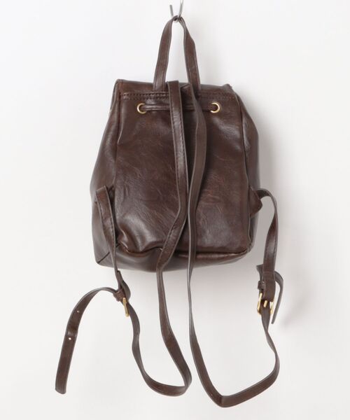 Burner（バーナー）の「【OKUOKU　0909】レトロ 縦型フラップレザーバックパック oku-bag-7-25【RBTS】（バックパック/リュック・レディース・ダークブラウン/ブラック・FREE）」の3枚目の写真