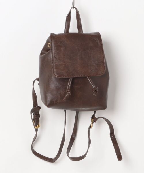 Burner（バーナー）の「【OKUOKU　0909】レトロ 縦型フラップレザーバックパック oku-bag-7-25【RBTS】（バックパック/リュック・レディース・ダークブラウン/ブラック・FREE）」の10枚目の写真