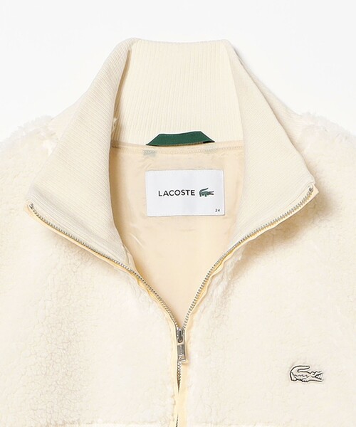 セール】LACOSTE / リブニット スタンドカラー ボアジャケット