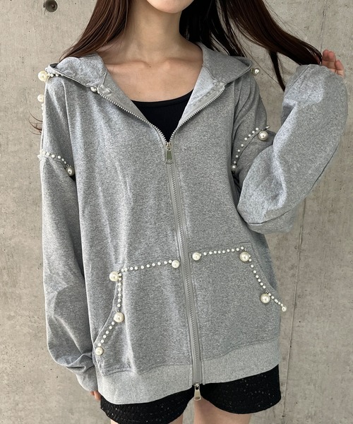 GLAMOROUS JANE（グラマラスジェーン）の「パールビジュー付裏毛 