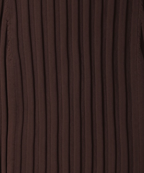 MISCH MASCH(ミッシュマッシュ)の「2025秋冬新作 配色ポロ衿ワイドリブニットワンピース(ワンピース・レディース・ブラウン/ブラック・フリ-)」の15枚目の写真