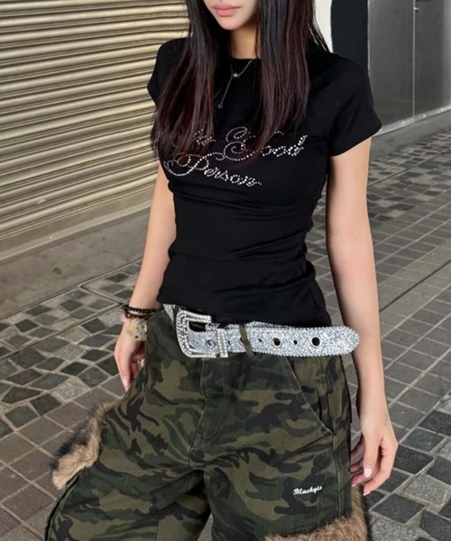 MAISON DE THERESE(メゾン ド テレーズ)の「ラウンドネックフィット半袖ラグランスリーブTシャツ(Tシャツ/カットソー・レディース・ブラック/ホワイト・M)」の10枚目の写真
