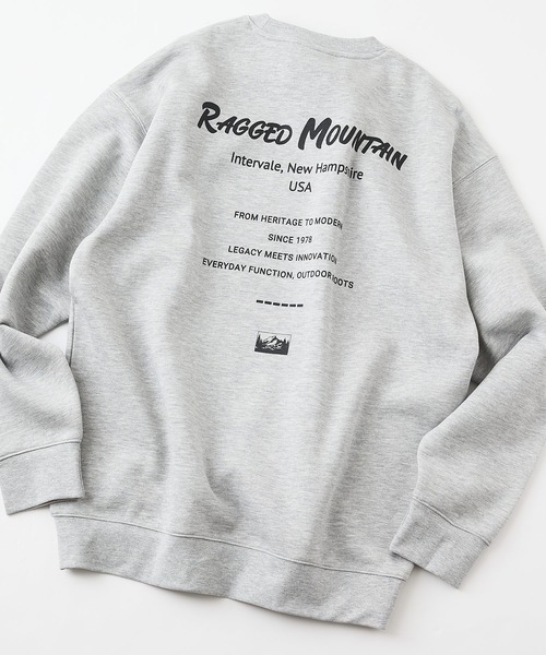 ragged mountain(ラギットマウンテン)の「【RAGGED MOUNTAIN/ラギットマウンテン】ALTON/アルトン バックプリント スウェットトレーナー(スウェット・メンズ・ブラック/ネイビー/ブラウン/グレー・MEDIUM/LARGE/X-LARGE)」の1枚目の写真