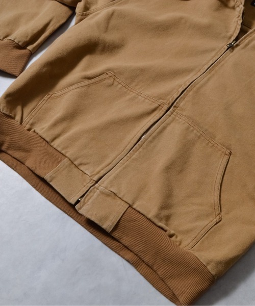 DOUBLE STEAL(ダブルスティール)の「オーバーサイズダックフルジップパーカー(パーカー・メンズ・ネイビー/キャメル・LARGE/MEDIUM)」の5枚目の写真