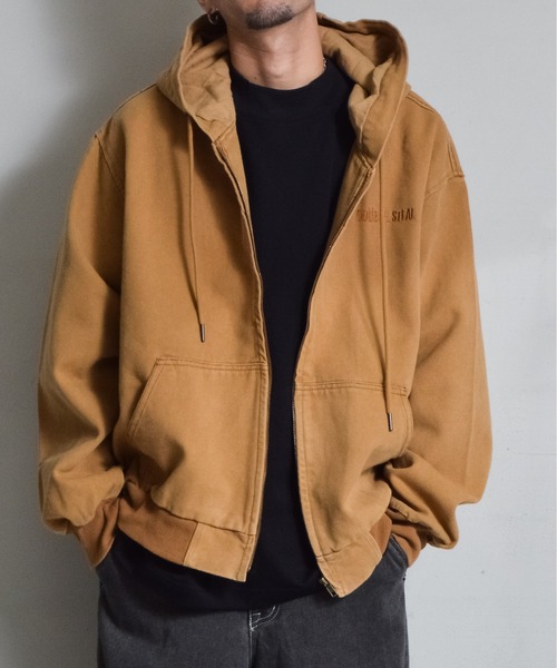 DOUBLE STEAL(ダブルスティール)の「オーバーサイズダックフルジップパーカー(パーカー・メンズ・ネイビー/キャメル・LARGE/MEDIUM)」の22枚目の写真