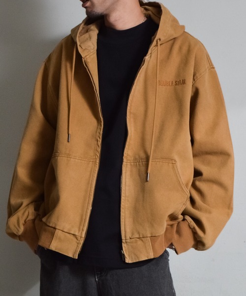DOUBLE STEAL(ダブルスティール)の「オーバーサイズダックフルジップパーカー(パーカー・メンズ・ネイビー/キャメル・LARGE/MEDIUM)」の19枚目の写真
