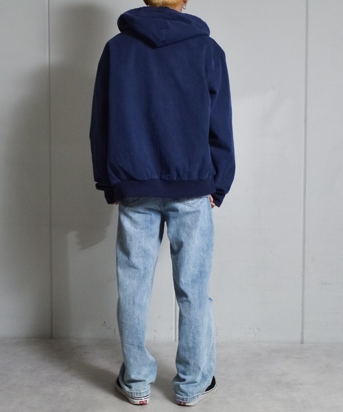 DOUBLE STEAL(ダブルスティール)の「オーバーサイズダックフルジップパーカー(パーカー・メンズ・ネイビー/キャメル・LARGE/MEDIUM)」の11枚目の写真