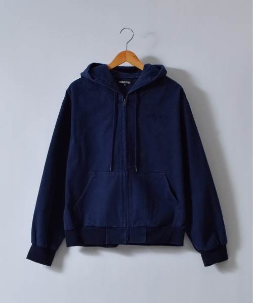 DOUBLE STEAL(ダブルスティール)の「オーバーサイズダックフルジップパーカー(パーカー・メンズ・ネイビー/キャメル・LARGE/MEDIUM)」の10枚目の写真