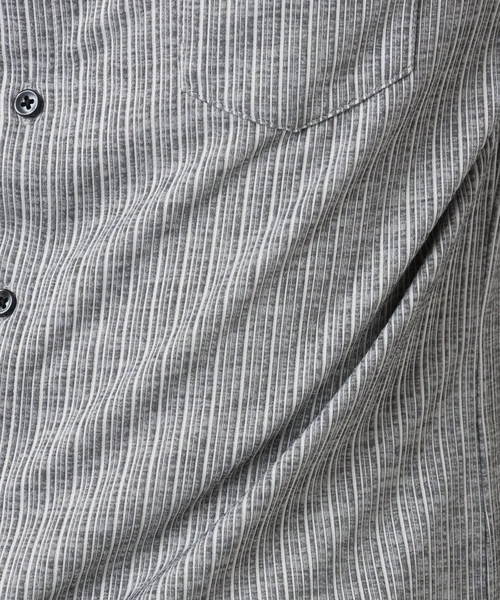 MK MICHEL KLEIN HOMME （エムケーミッシェルクランオム）の「【洗える／ストレッチ】オニキスストライプ長袖シャツ（シャツ/ブラウス・メンズ・ブラック/グレー・46/48/51）」の14枚目の写真