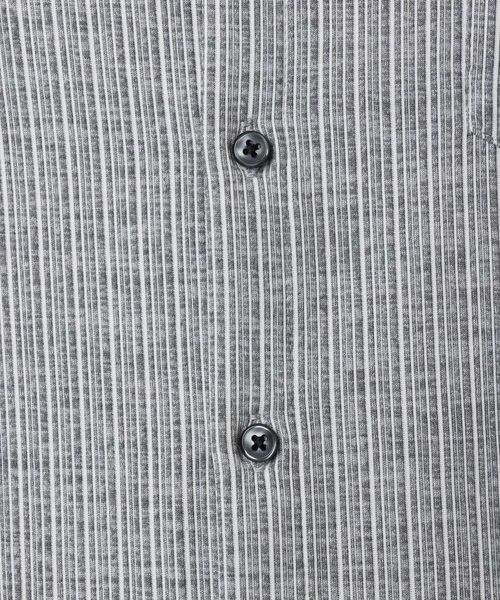 MK MICHEL KLEIN HOMME （エムケーミッシェルクランオム）の「【洗える／ストレッチ】オニキスストライプ長袖シャツ（シャツ/ブラウス・メンズ・ブラック/グレー・46/48/51）」の15枚目の写真