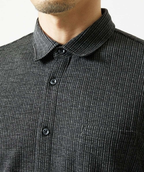 MK MICHEL KLEIN HOMME （エムケーミッシェルクランオム）の「【洗える／ストレッチ】オニキスストライプ長袖シャツ（シャツ/ブラウス・メンズ・ブラック/グレー・46/48/51）」の22枚目の写真