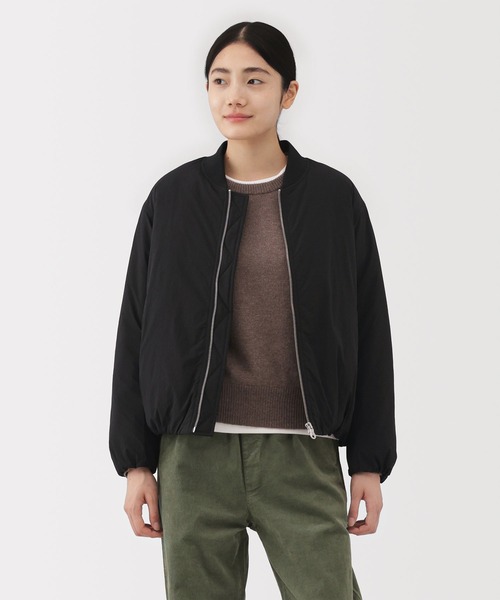 無印良品(ムジルシリョウヒン)の「婦人 ふんわり中わた ブルゾン(ブルゾン・レディース・ブラック/サンドベージュ/ダークブラウン・XS/S/M/L/XL/XXL)」の1枚目の写真