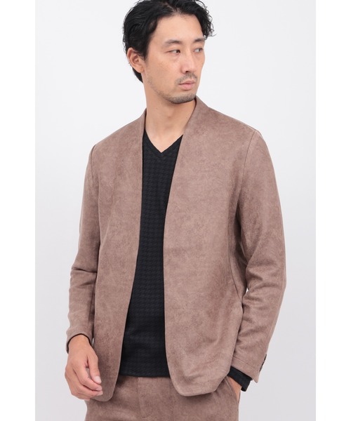 ﾌｪｲｸｽｴｰﾄﾞﾌﾟﾘﾝﾄﾉｰｶﾗｰJK（ノーカラージャケット）｜HIGH STREET（ハイ