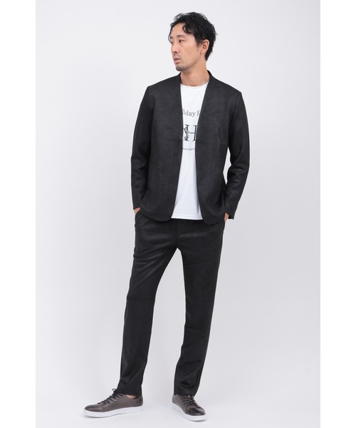 ﾌｪｲｸｽｴｰﾄﾞﾌﾟﾘﾝﾄﾉｰｶﾗｰJK（ノーカラージャケット）｜HIGH STREET（ハイ