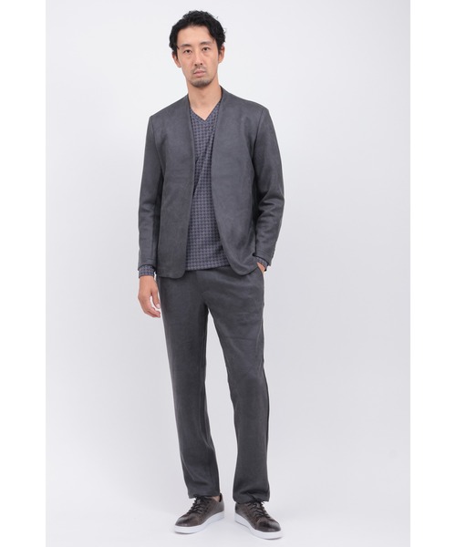 ﾌｪｲｸｽｴｰﾄﾞﾌﾟﾘﾝﾄﾉｰｶﾗｰJK（ノーカラージャケット）｜HIGH STREET（ハイ