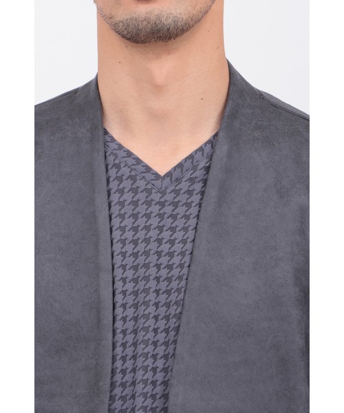 ﾌｪｲｸｽｴｰﾄﾞﾌﾟﾘﾝﾄﾉｰｶﾗｰJK（ノーカラージャケット）｜HIGH STREET（ハイ