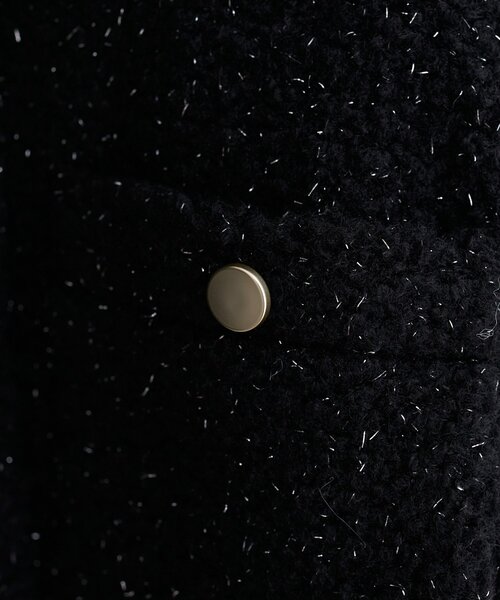 natural couture(ナチュラルクチュール)の「ラメリングボアノーカラージャケット(ノーカラージャケット・レディース・ブラック/アイボリー・FREE)」の20枚目の写真