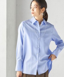 〈手洗い可能〉スーピマ コットン サテン シャツ