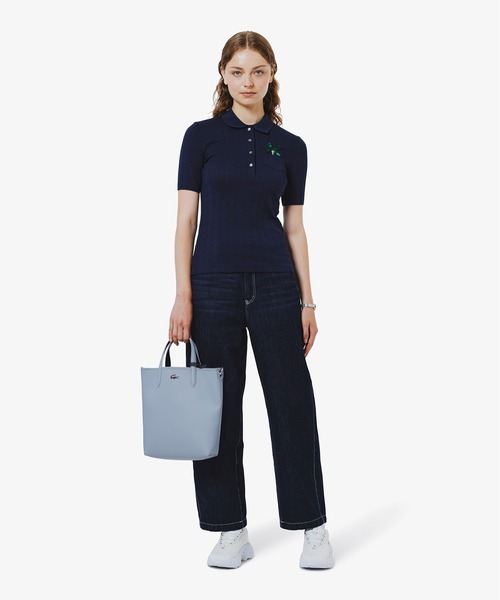 LACOSTE（ラコステ）の「バレルレッグデニムパンツ（デニムパンツ・レディース・ネイビー/ブラック・36/34/38/40）」の4枚目の写真