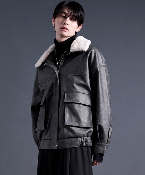 セール】2wayエリファー合皮ブルゾン（ブルゾン）｜Ellno Loset