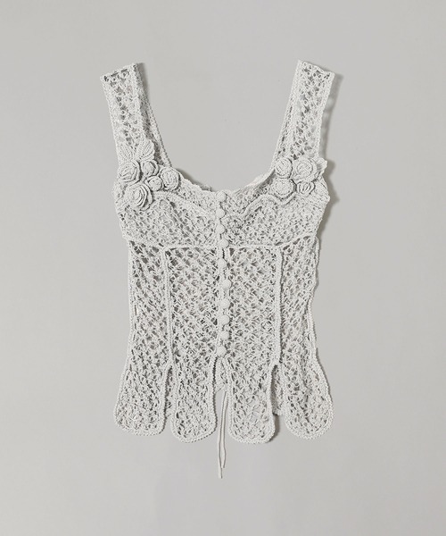 FETICO（フェティコ）の「FETICO HAND-KNITTED ROSE BUSTIER FTC252