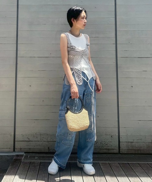FETICO（フェティコ）の「FETICO HAND-KNITTED ROSE BUSTIER FTC252