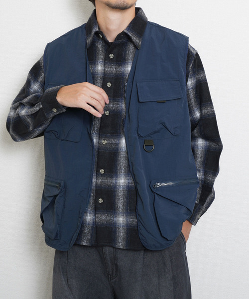 ZIP FIVE（ジップファイブ）の「ナイロンフィッシングベスト（ベスト・メンズ・ネイビー系/ブルー/アイボリー/ブラック/パープル/チャコール・MEDIUM/LARGE/X-LARGE）」の5枚目の写真