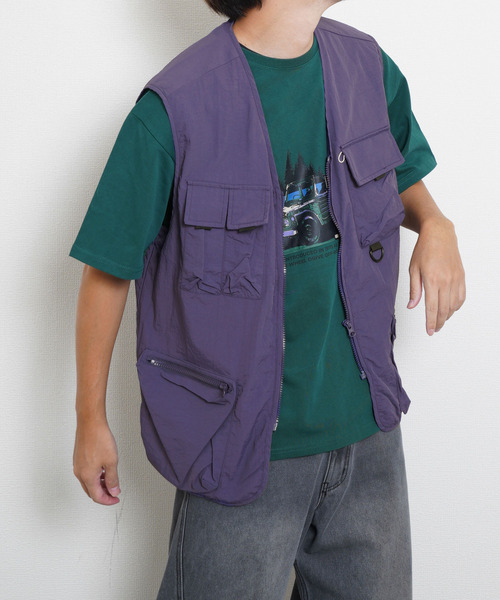 ZIP FIVE（ジップファイブ）の「ナイロンフィッシングベスト（ベスト・メンズ・ネイビー系/ブルー/アイボリー/ブラック/パープル/チャコール・MEDIUM/LARGE/X-LARGE）」の6枚目の写真