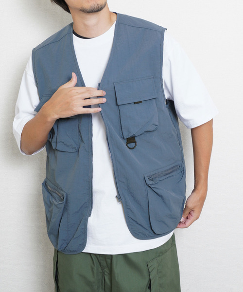 ZIP FIVE（ジップファイブ）の「ナイロンフィッシングベスト（ベスト・メンズ・ネイビー系/ブルー/アイボリー/ブラック/パープル/チャコール・MEDIUM/LARGE/X-LARGE）」の4枚目の写真