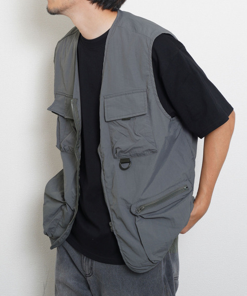 ZIP FIVE（ジップファイブ）の「ナイロンフィッシングベスト（ベスト・メンズ・ネイビー系/ブルー/アイボリー/ブラック/パープル/チャコール・MEDIUM/LARGE/X-LARGE）」の3枚目の写真