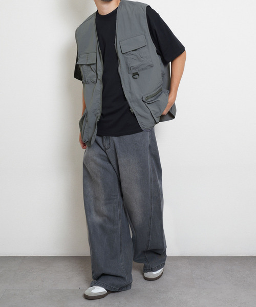 ZIP FIVE（ジップファイブ）の「ナイロンフィッシングベスト（ベスト・メンズ・ネイビー系/ブルー/アイボリー/ブラック/パープル/チャコール・MEDIUM/LARGE/X-LARGE）」の9枚目の写真