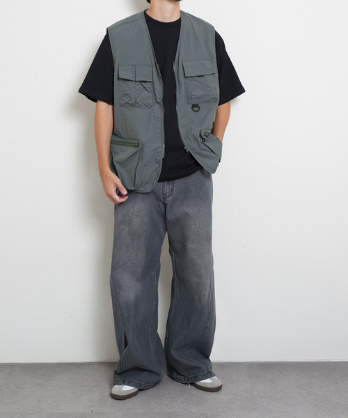 ZIP FIVE（ジップファイブ）の「ナイロンフィッシングベスト（ベスト・メンズ・ネイビー系/ブルー/アイボリー/ブラック/パープル/チャコール・MEDIUM/LARGE/X-LARGE）」の10枚目の写真