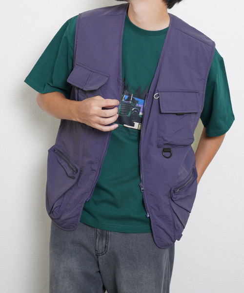 ZIP FIVE（ジップファイブ）の「ナイロンフィッシングベスト（ベスト・メンズ・ネイビー系/ブルー/アイボリー/ブラック/パープル/チャコール・MEDIUM/LARGE/X-LARGE）」の11枚目の写真