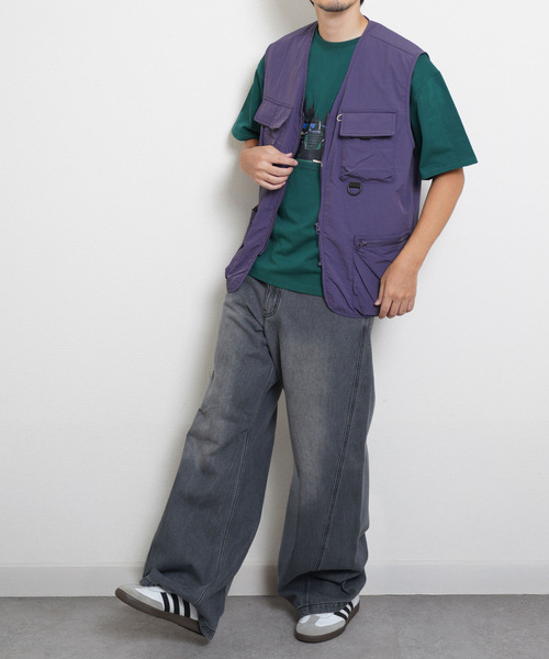 ZIP FIVE（ジップファイブ）の「ナイロンフィッシングベスト（ベスト・メンズ・ネイビー系/ブルー/アイボリー/ブラック/パープル/チャコール・MEDIUM/LARGE/X-LARGE）」の12枚目の写真