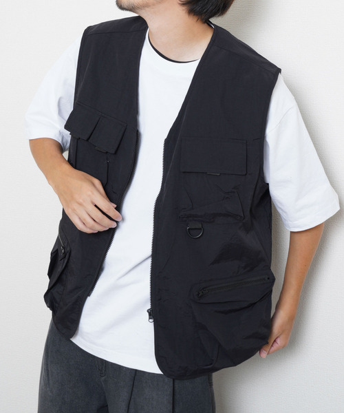 ZIP FIVE（ジップファイブ）の「ナイロンフィッシングベスト（ベスト・メンズ・ネイビー系/ブルー/アイボリー/ブラック/パープル/チャコール・MEDIUM/LARGE/X-LARGE）」の14枚目の写真