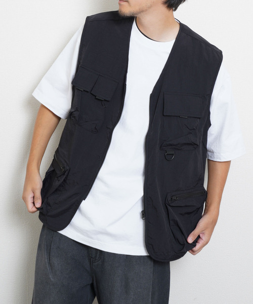 ZIP FIVE（ジップファイブ）の「ナイロンフィッシングベスト（ベスト・メンズ・ネイビー系/ブルー/アイボリー/ブラック/パープル/チャコール・MEDIUM/LARGE/X-LARGE）」の15枚目の写真