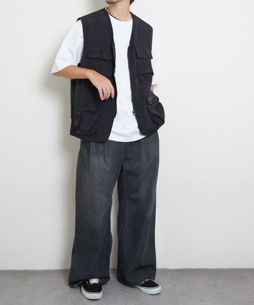 ZIP FIVE（ジップファイブ）の「ナイロンフィッシングベスト（ベスト・メンズ・ネイビー系/ブルー/アイボリー/ブラック/パープル/チャコール・MEDIUM/LARGE/X-LARGE）」の17枚目の写真