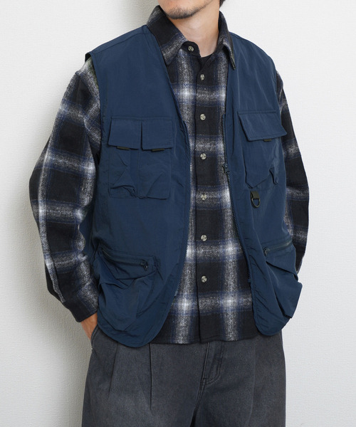 ZIP FIVE（ジップファイブ）の「ナイロンフィッシングベスト（ベスト・メンズ・ネイビー系/ブルー/アイボリー/ブラック/パープル/チャコール・MEDIUM/LARGE/X-LARGE）」の18枚目の写真