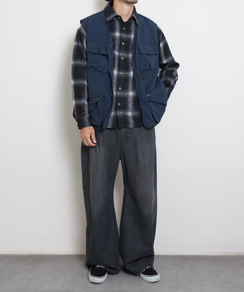 ZIP FIVE（ジップファイブ）の「ナイロンフィッシングベスト（ベスト・メンズ・ネイビー系/ブルー/アイボリー/ブラック/パープル/チャコール・MEDIUM/LARGE/X-LARGE）」の19枚目の写真