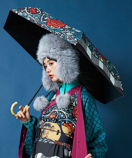 カヤ（カヤ）の「【重宗玉緒×倭物やカヤ】折りたたみ日傘《晴雨兼用》（長傘・レディース・その他2/その他1・FREE）」の2枚目の写真