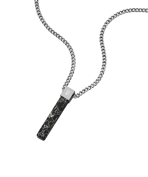POLICE（ポリス）の「【POLICE】ポリス ALPHA ネックレス（ネックレス・メンズ・シルバー/ブラック/ゴールド・FREE）」の2枚目の写真