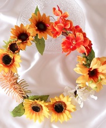 Salon de Lilas（サロンドリラ）の「ひまわりのリース（インテリア雑貨）」